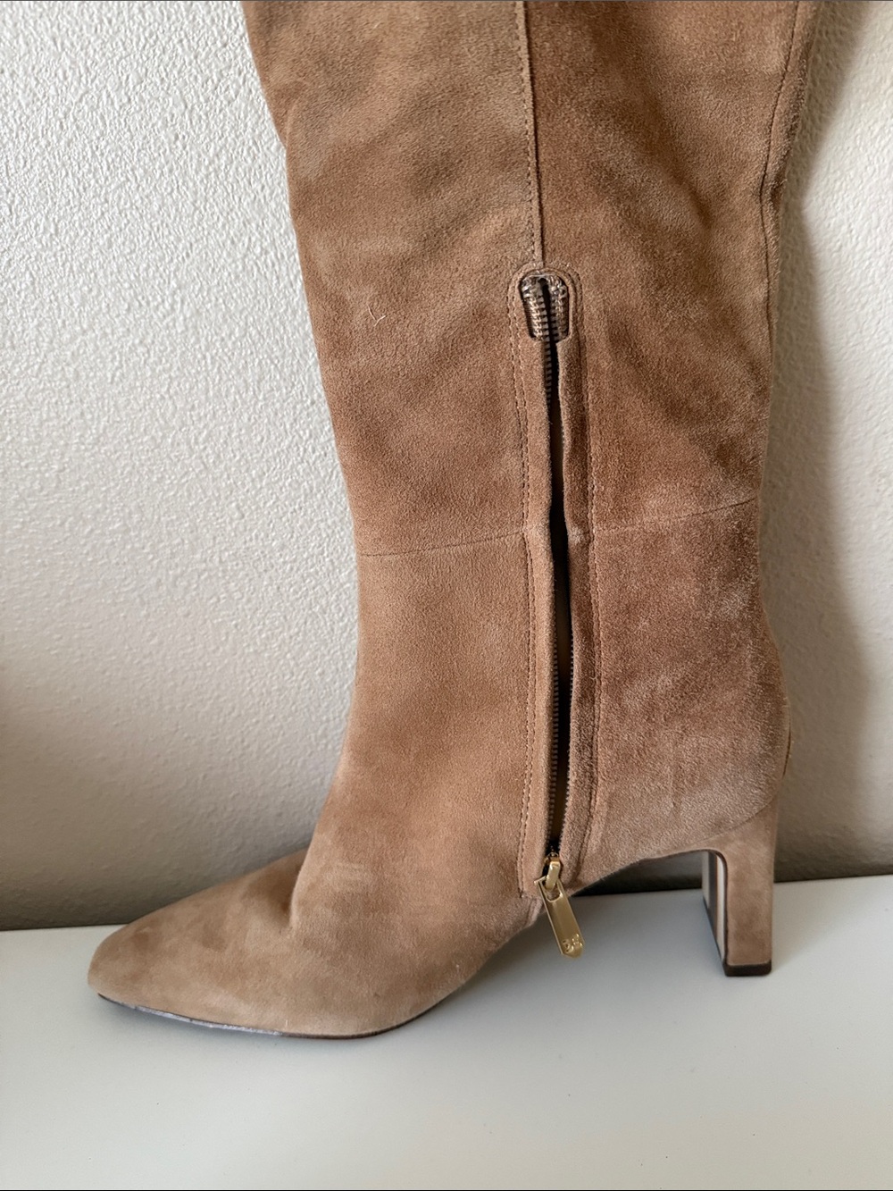 Sam Edelman Sylvia Tan Suede Knee High Boots 6.5 - Picture 5 of 7